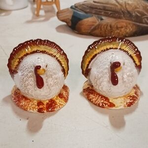 Ceramic Turkey Salt and Pepper Shakers